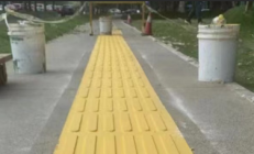科技园区入口聚合物现浇盲道性能与质量如何 耐用性怎么样