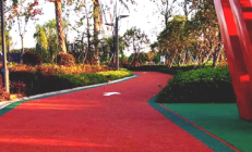 室内外停车场水性聚合物彩色防滑路面翻新成本高吗？